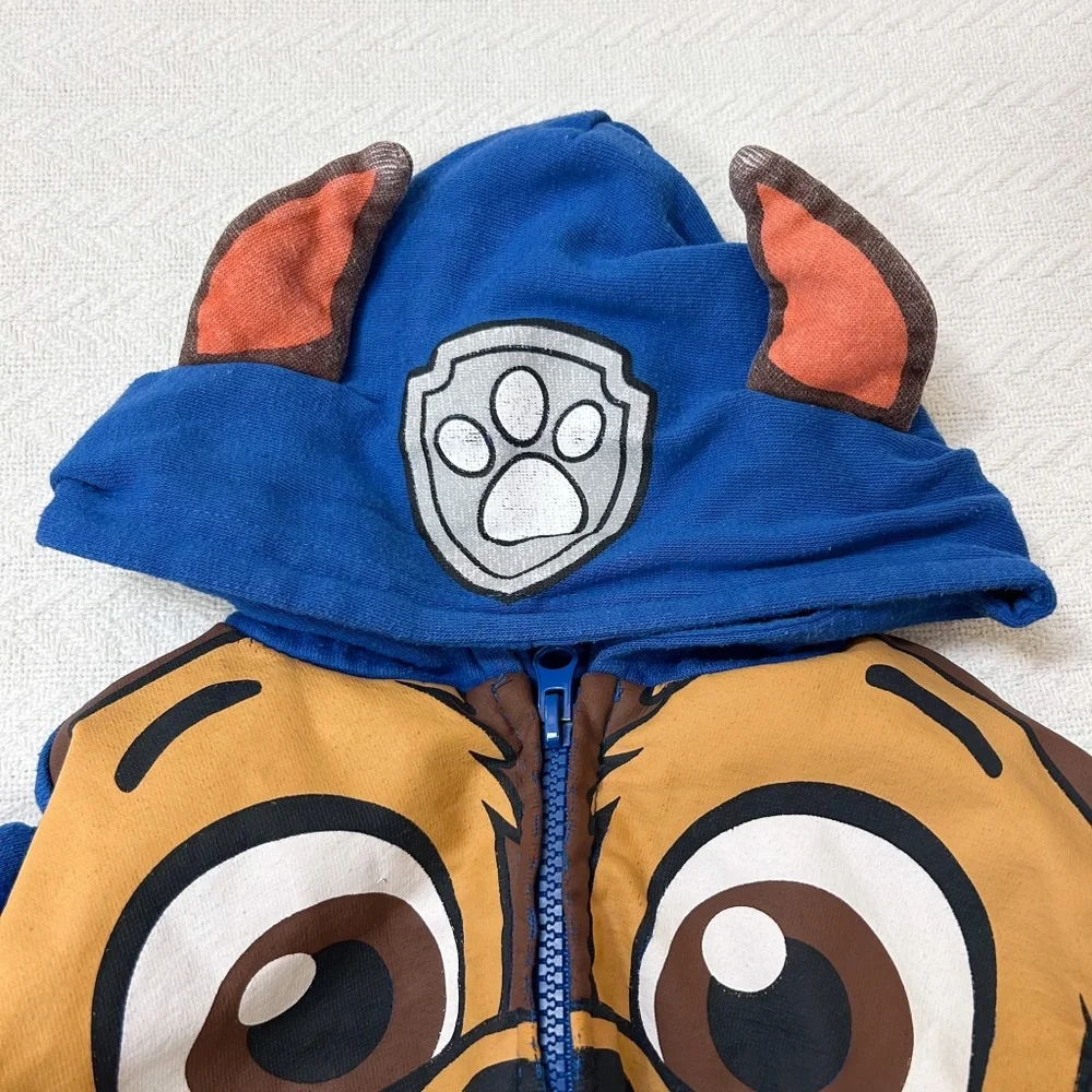 Paw Patrol Chase Jacket Zip Up - 3T - costume, hooded ears, blue, long sleeve